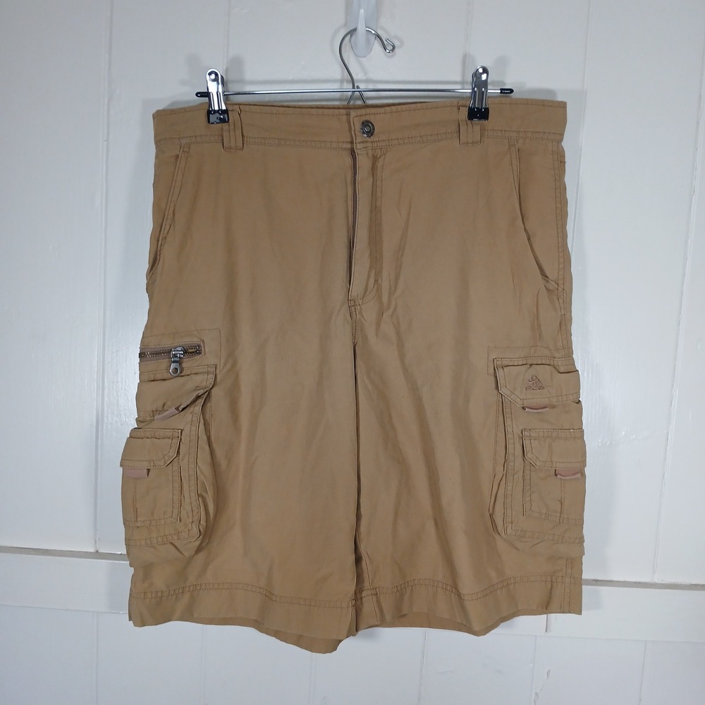 Nike ACG Cargo Shorts Mens 34 Tan Khaki Utility Gorpcore Hiking ACGM2008 108